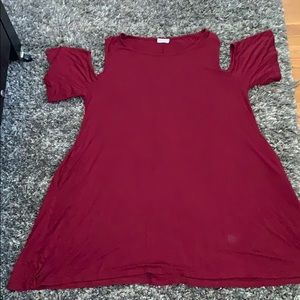 Burgundy cute sun dress HAS POCKETS